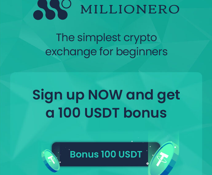 Millionero.com Exchange αποκλειστική προσφορά 100 USDT.