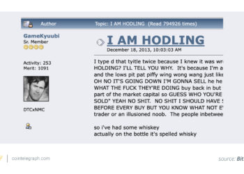 Hodl: Η πιο ευρέως χρησιμοποιούμενη φράση & πως προήλθε.