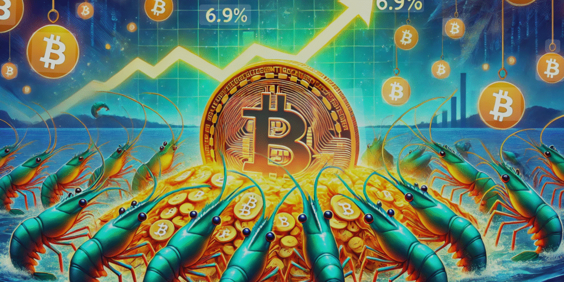 Οι μικροί επενδυτές του BTC «συσσωρεύουν αδιάκοπα. Γαρίδες, καβούρια & ψαράκια απορροφούν όλη τη νέα προσφορά.