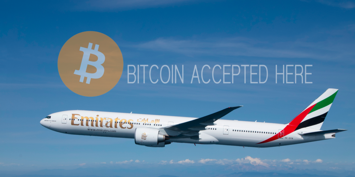 Η Emirates δέχεται πλέον Bitcoin & κρυπτονομίσματα για κρατήσεις πτήσεων.